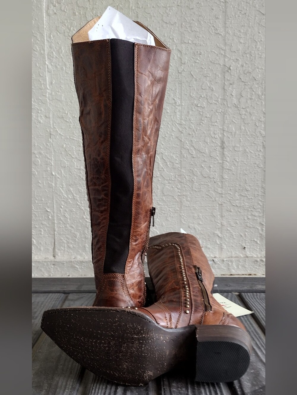 Idyllwind Straight Up Orix Goat Leather Studded Tall Western Boots 7.5 NWT - Picture 8 of 10
